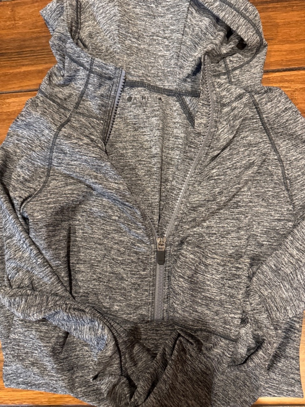 Athleta Heather Gray Full-Zip Hoodie